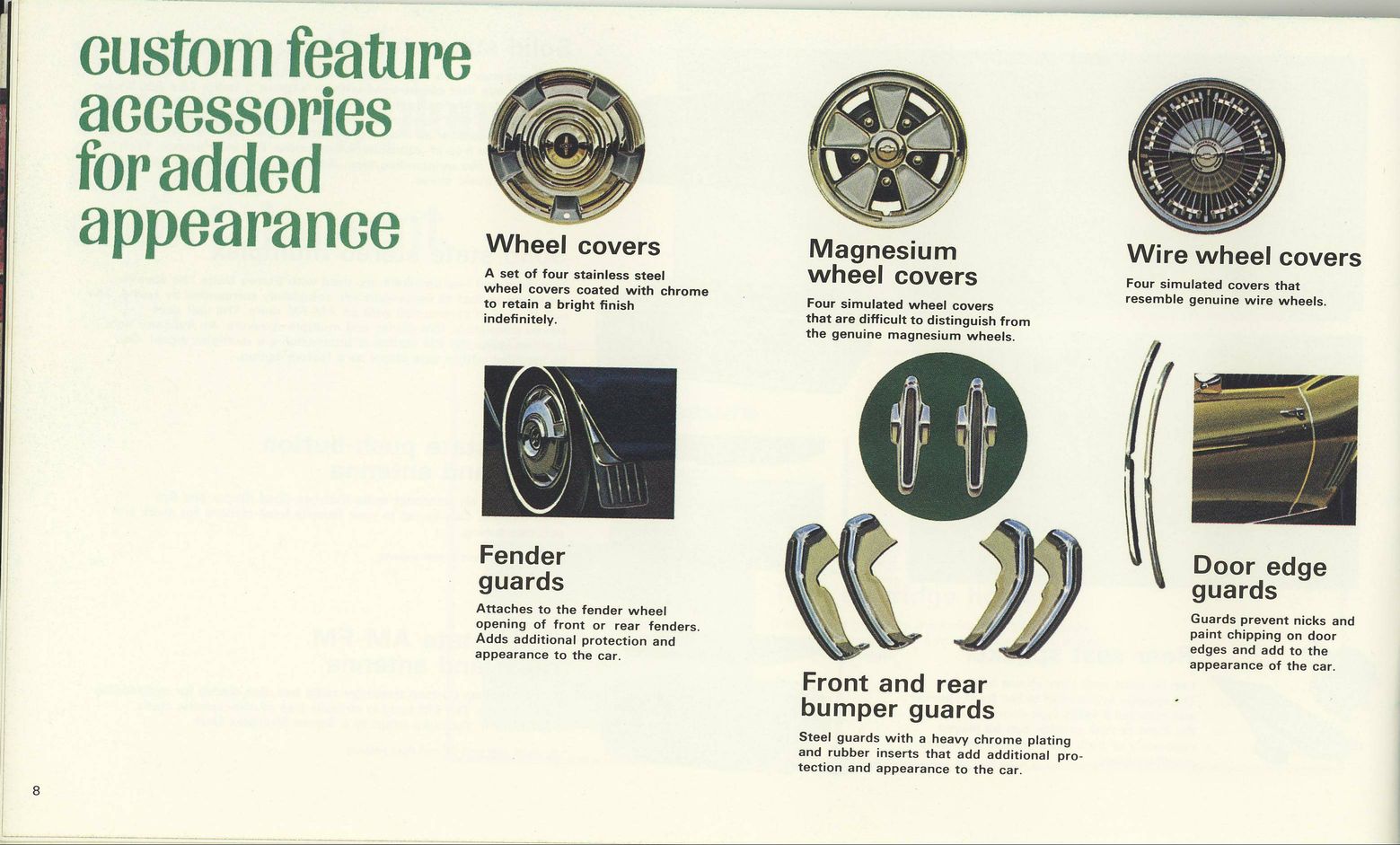 1969 Chevrolet Nova Camaro Accessories Brochure Page 9